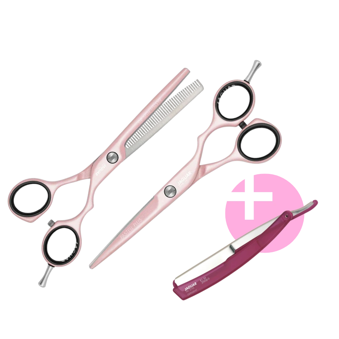 Kit ciseaux Jaguar Pastell Plus Offset Rosé