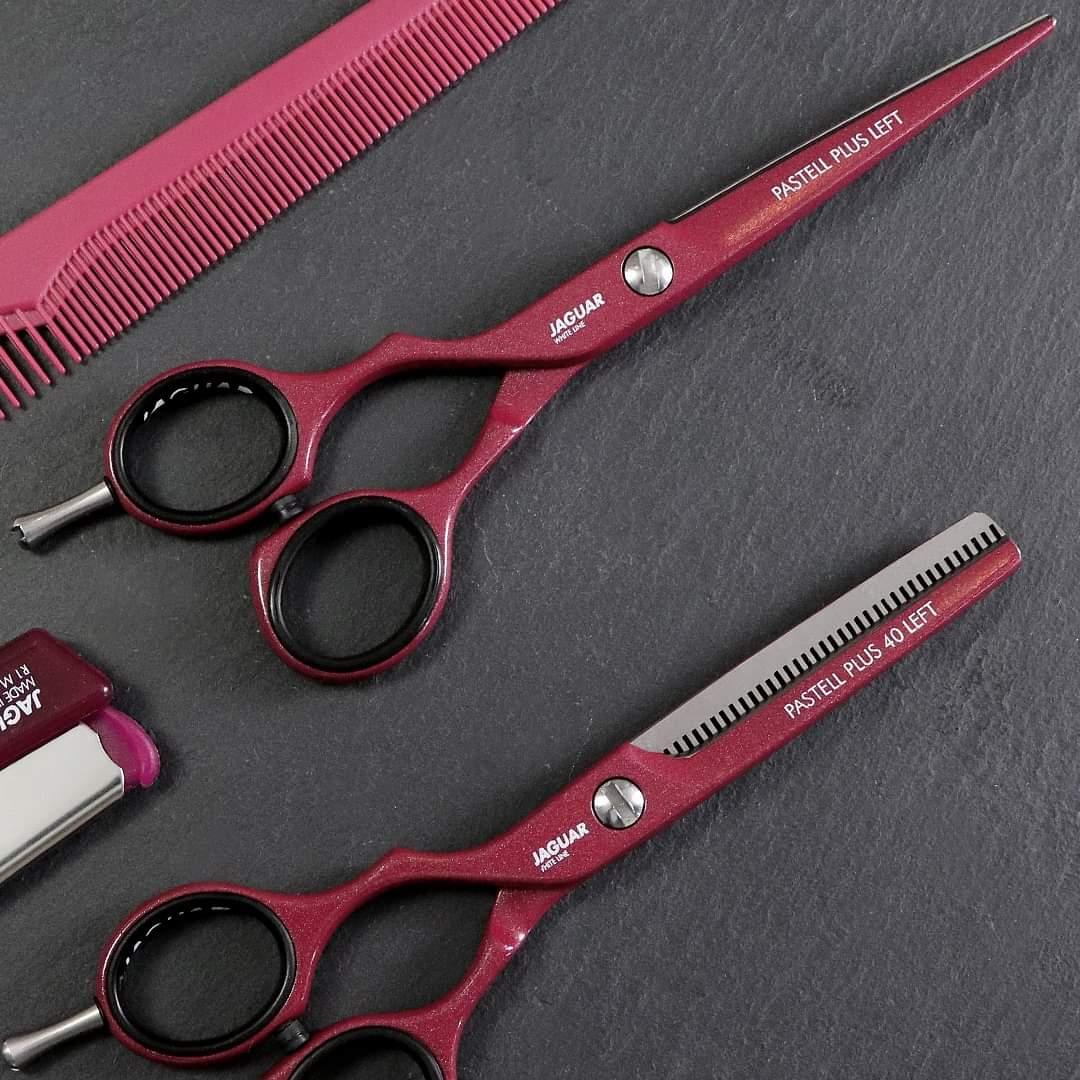 Kit ciseaux Jaguar Pastell Plus Berry GAUCHER - Ciseaux Premium®