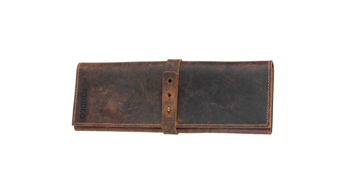 Etui à ciseaux Tondeo Guardian Cuir Camel - Ciseaux Premium®