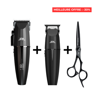 Pack Barber Elite Full Black - Tondeuses JRL Onyx / Yogi Vortex