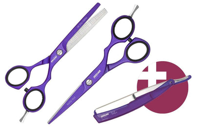 Kit ciseaux Jaguar Pastell Plus Offset Viola - Ciseaux Premium®