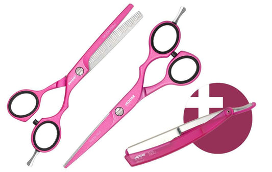 Kit ciseaux Jaguar Pastell Plus Offset Candy - Ciseaux Premium®